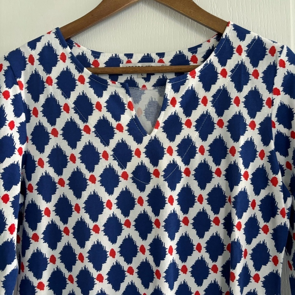 Barbara Gerwit Engineered Knit Split Neck Tunic T… - image 3